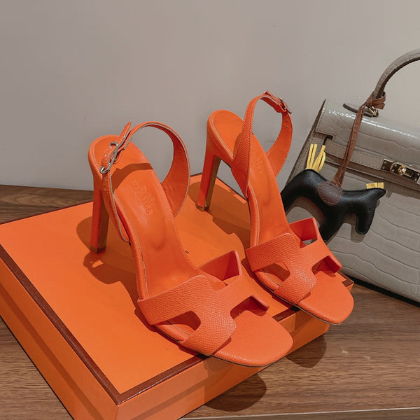 SANDALO SLINGBACK ETERNITE 105 PELLE DI AGNELLO ARANCIONE