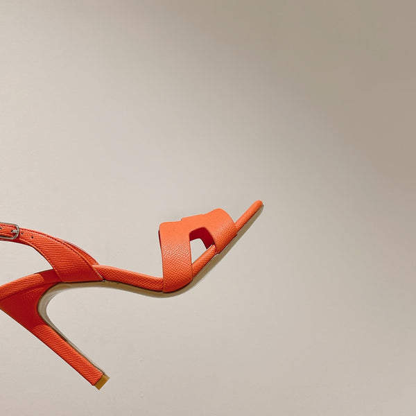 SANDALO SLINGBACK ETERNITE 105 PELLE DI AGNELLO ARANCIONE