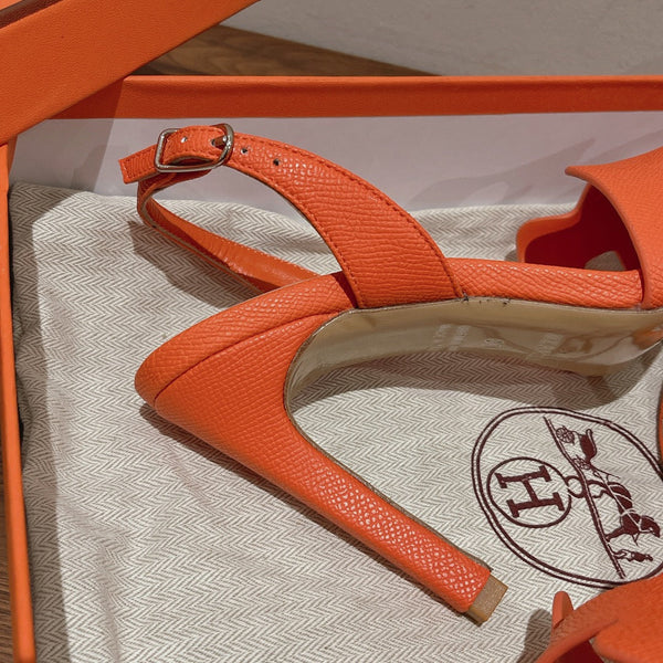 SANDALO SLINGBACK ETERNITE 105 PELLE DI AGNELLO ARANCIONE