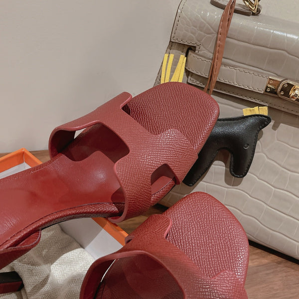 SANDALO SLINGBACK ETERNITE 105 IN PELLE DI AGNELLO TERRA D'OMBRA BRUCIATA