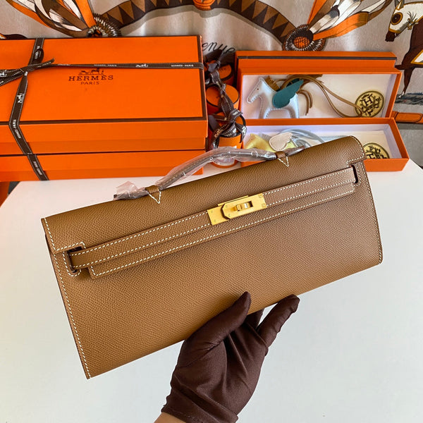 HM Kelly Cut 31 Peanut Butter Epsom Leather Gold Hardware 229057