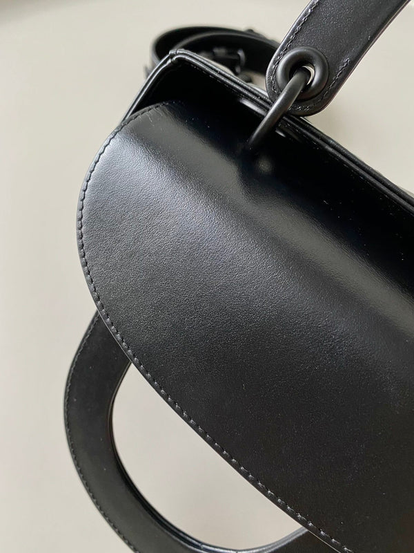 SMALL LADY 20 TUTTA NERA IN PELLE DI AGNELLO CON MOTIVO A ROMBI