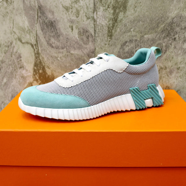 HM BOUNCING SNEAKER IN TESSUTO TRASPIRANTE CIELO E GRIGIO