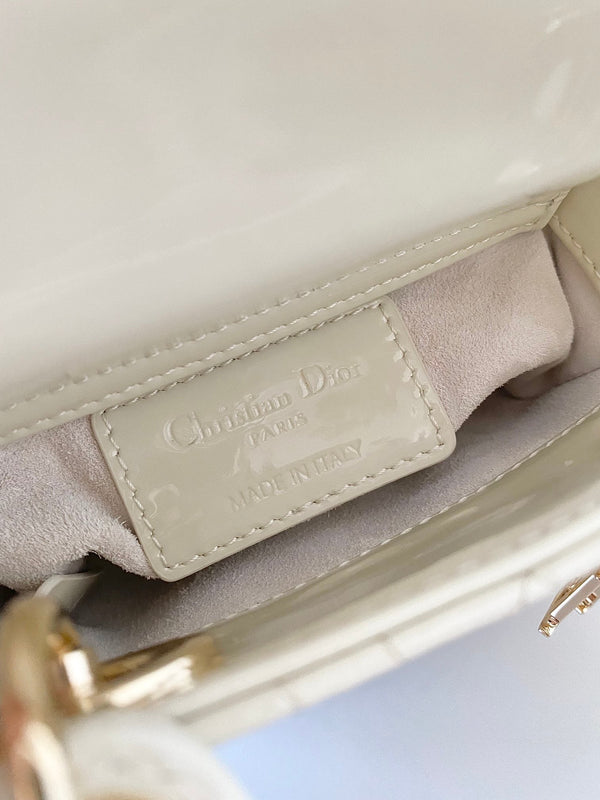 micro lady 12 white patent calfskin