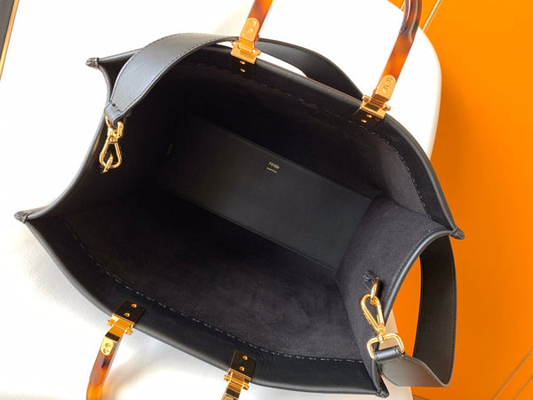 Fend Sunshine Medium Bag 35 Black Leather