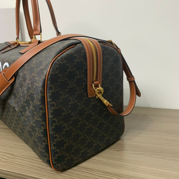 TRAVEL BAG 50 IN BLACK TRIOMPHE CANVAS WITH CELINE PRINT