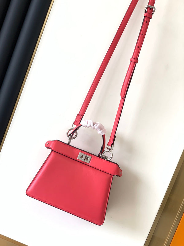 Borsa Peekaboo ISeeU Petite 20 Pelle di agnello rosa caldo Shw