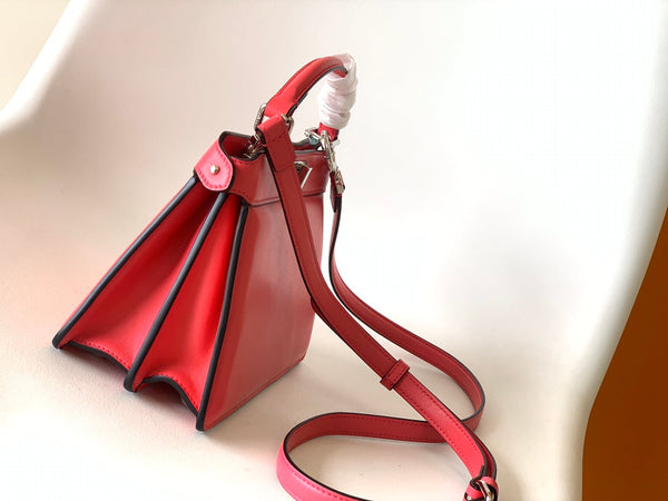 Borsa Peekaboo ISeeU Petite 20 Pelle di agnello rosa caldo Shw