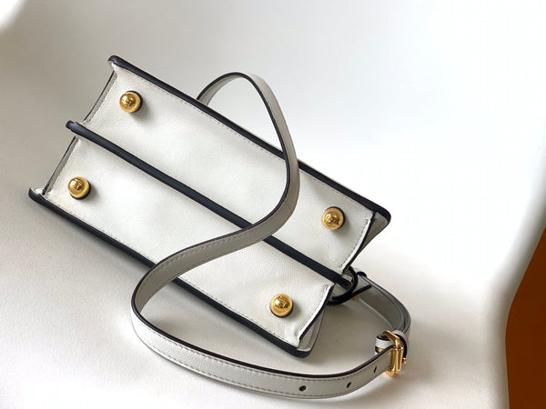 Borsa Peekaboo ISeeU Petite 20 Pelle di agnello bianca Ghw