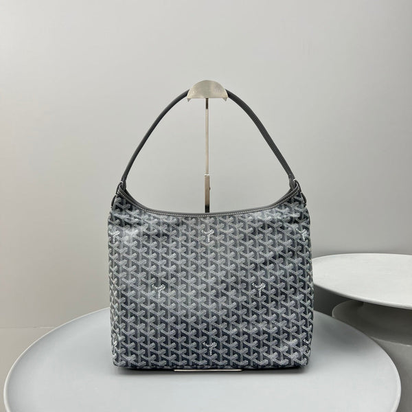 HOBO BOHÈME 34 IN GREY GOYARDINE CANVAS AND CALFSKIN