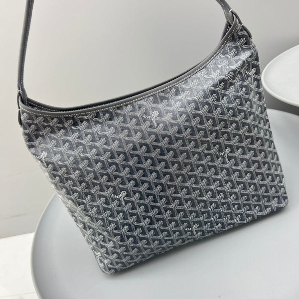 HOBO BOHÈME 34 IN GREY GOYARDINE CANVAS AND CALFSKIN