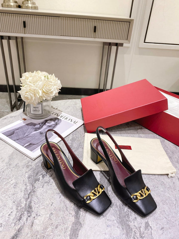 Valentino Slingback Heels Cowhide 239593