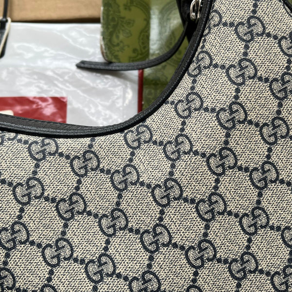 Gucci Attache bag 23 Black Beige Canvas 239982