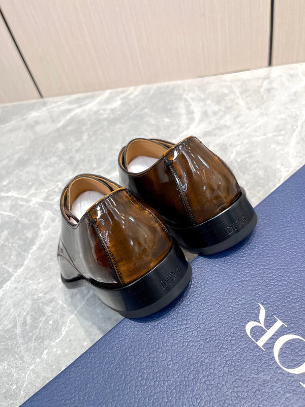 CD TIMELESS OXFORD OMBRE CARAMEL EMBOSSED CALFSKIN