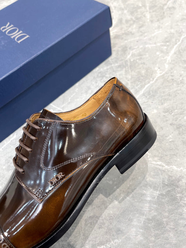 CD TIMELESS OXFORD OMBRE CARAMEL EMBOSSED CALFSKIN