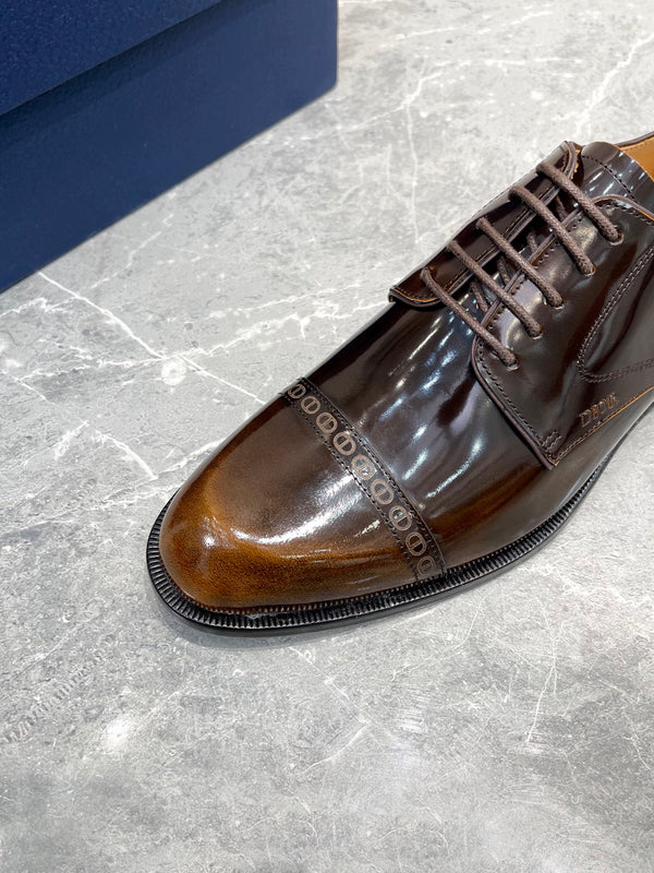 CD TIMELESS OXFORD OMBRE CARAMEL EMBOSSED CALFSKIN