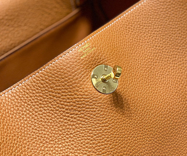 HM LINDY 26 BAG ORANGE TAURILLON CLEMENCE LEATHER