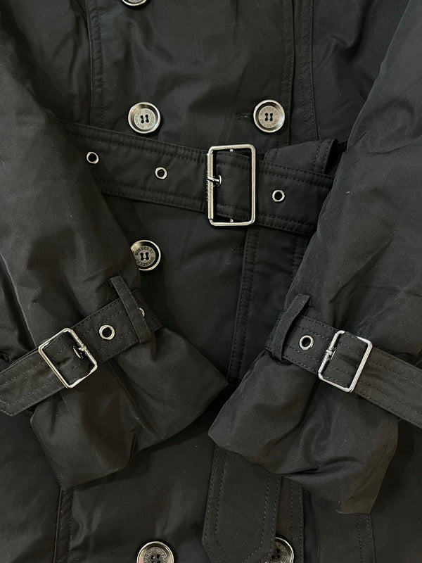 Burberry 25 Fur Collar Long Jacket Black Down Nylon