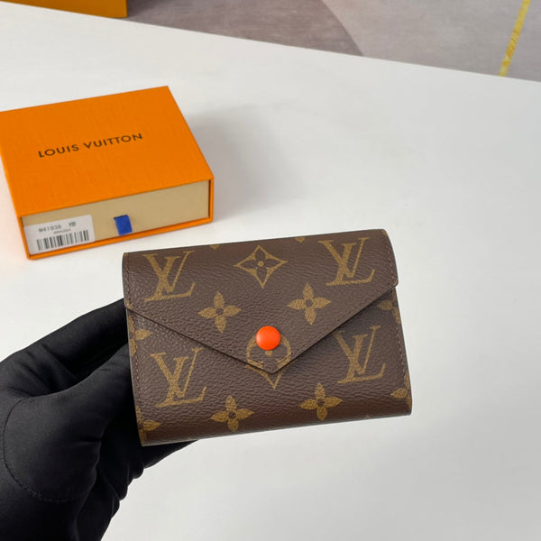 LV M41938 Victorine Wallet Brown Orange Monogram Canvas 221669