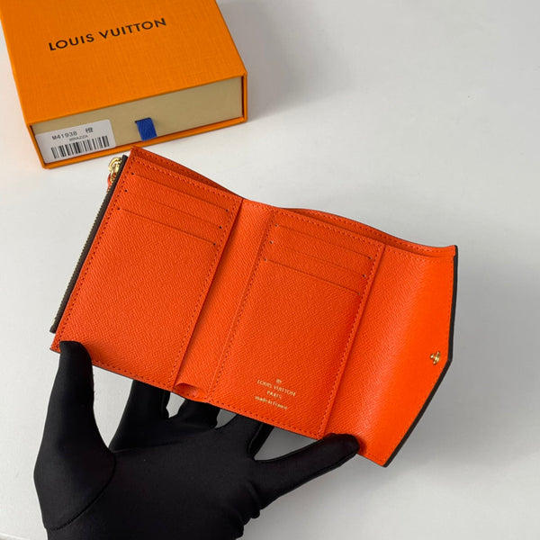LV M41938 Victorine Wallet Brown Orange Monogram Canvas 221669