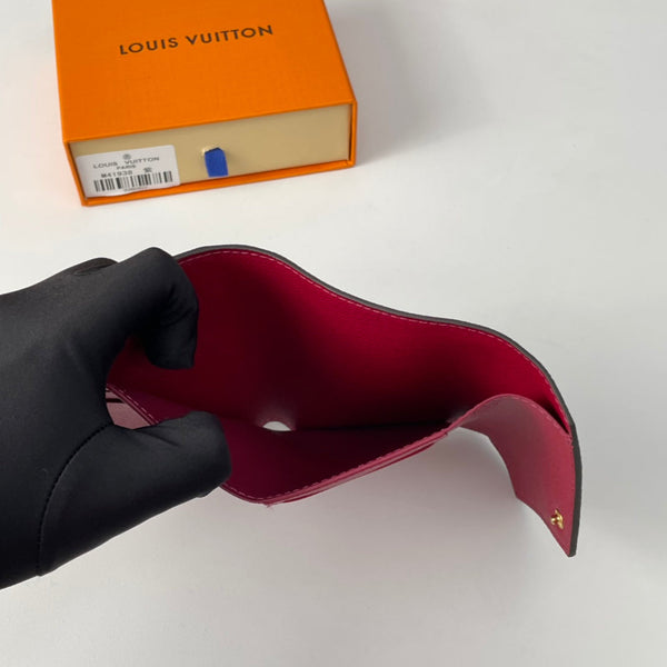 LV M41938 Victorine Wallet Brown Purple-red Monogram Canvas 221673