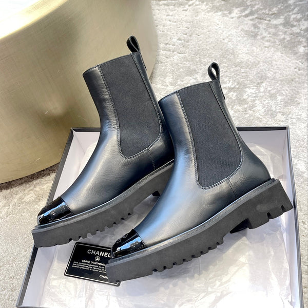 CC 25 Track Sole Chelsea Boots 50mm Black Calfskin 527574