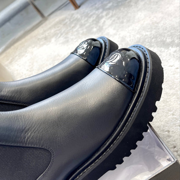 CC 25 Track Sole Chelsea Boots 50mm Black Calfskin 527574