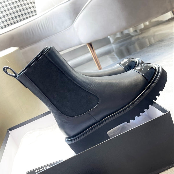 CC 25 Track Sole Chelsea Boots 50mm Black Calfskin 527574