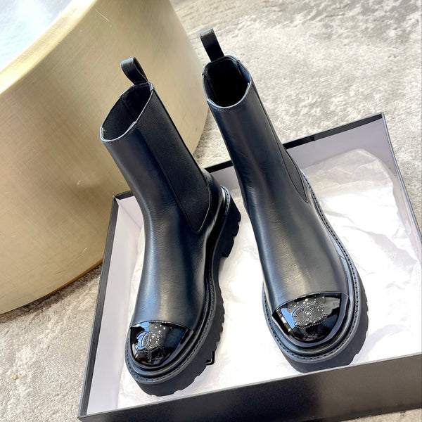 CC 25 Track Sole Chelsea Boots 50mm Black Calfskin 527574