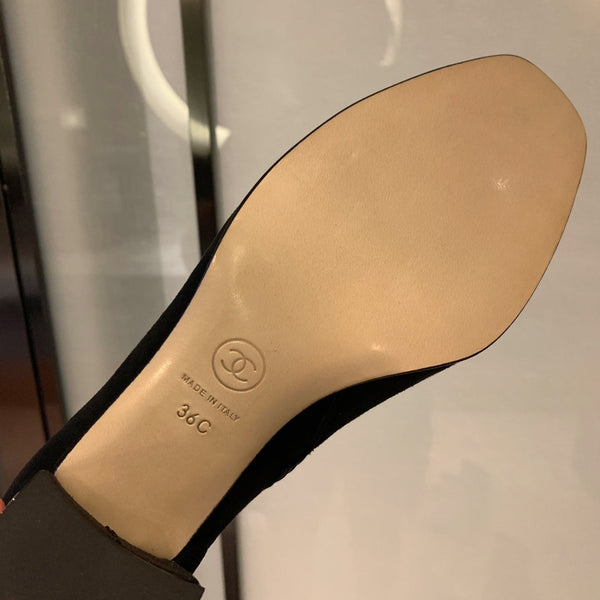 CC Ankle Boots 50mm Black Suede And Lycra Fabric 940055