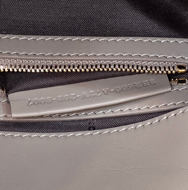 Baguette 27cm Dove Grey Lambskin Gold Hardware