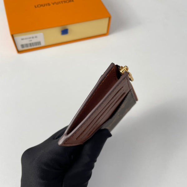 LV M64038 Coin Card Holder Brown Monogram Canvas 221506