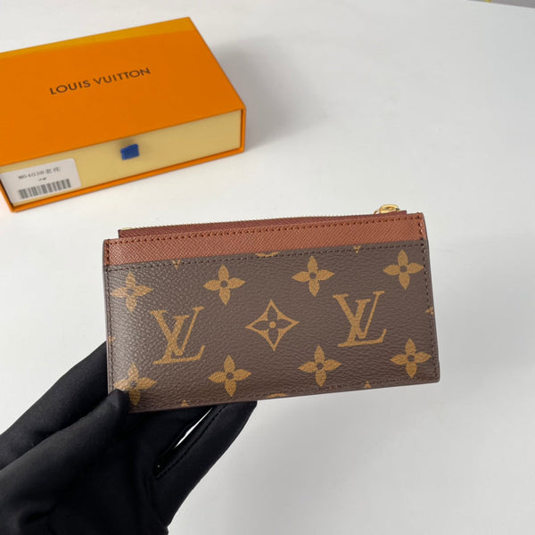 LV M64038 Coin Card Holder Brown Monogram Canvas 221506