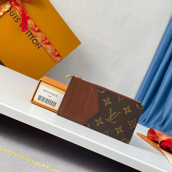 LV M64038 Coin Card Holder Brown Monogram Canvas 221506