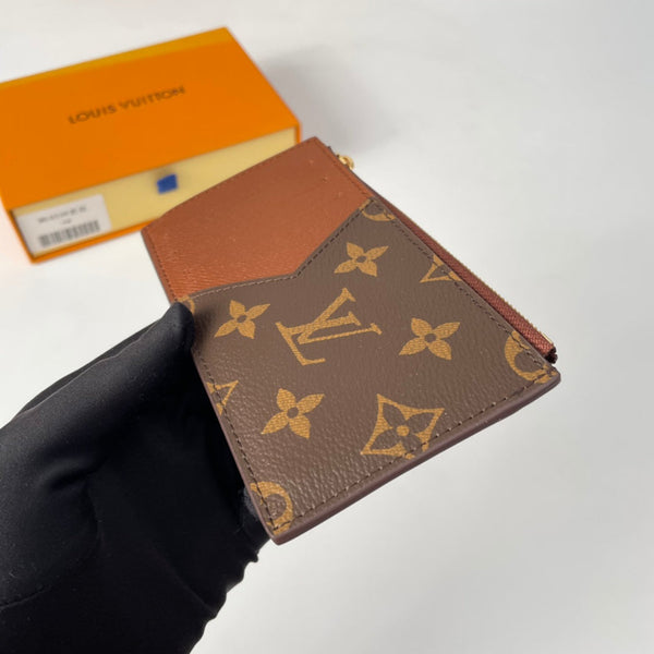 LV M64038 Coin Card Holder Brown Monogram Canvas 221506