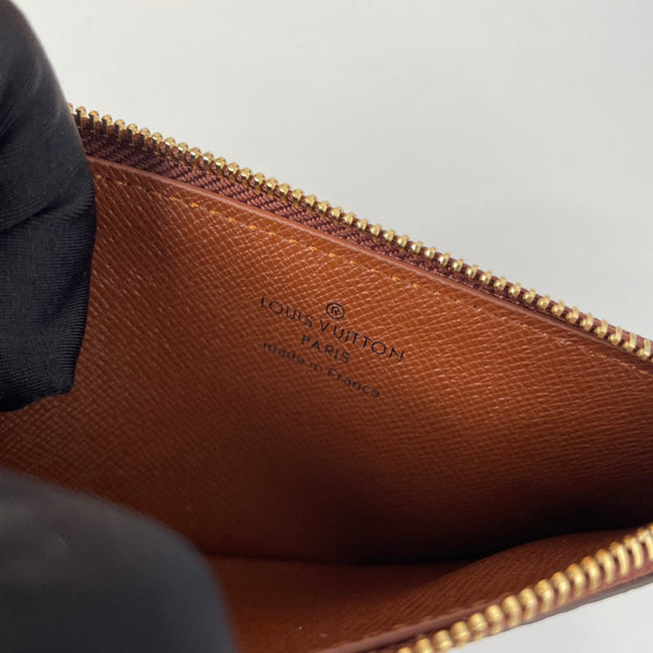 LV M64038 Coin Card Holder Brown Monogram Canvas 221506