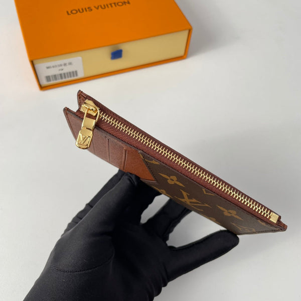 LV M64038 Coin Card Holder Brown Monogram Canvas 221506