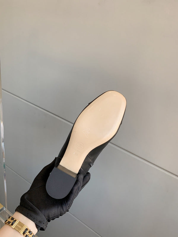 CC Ankle Boots Block Heel 60mm Black Cowhide 464567