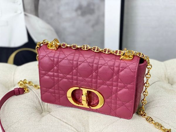 SMALL CARO BAG 20 DARK PINK CALFSKIN