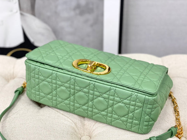 LARGE CARO BAG 28 LIGHT GREEN CALFSKIN