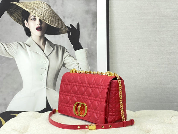 BORSA CARO GRANDE 28 PELLE DI VITELLO ROSSA