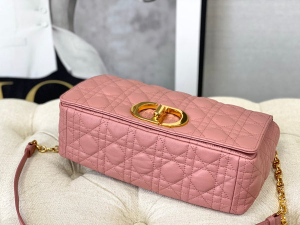 LARGE CARO BAG 28 ANTIQUE PINK CALFSKIN