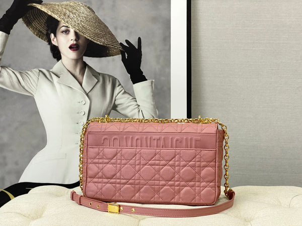 LARGE CARO BAG 28 ANTIQUE PINK CALFSKIN