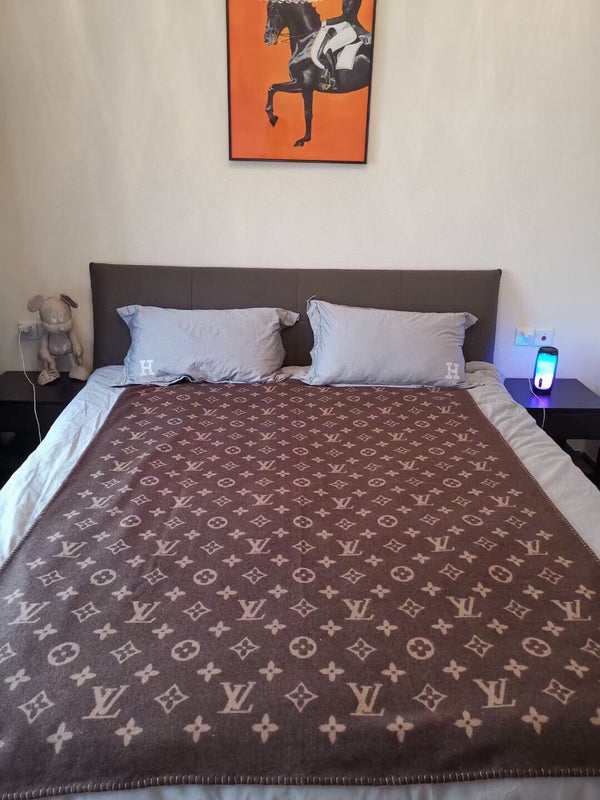 LV Neo Monogram Brown Wool Cashmere