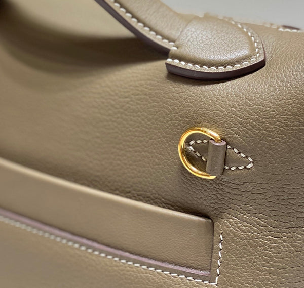 HM Mini 24 Sur 24 Bag 21cm Light Brown Swift Cowhide Gold Hardware 250250