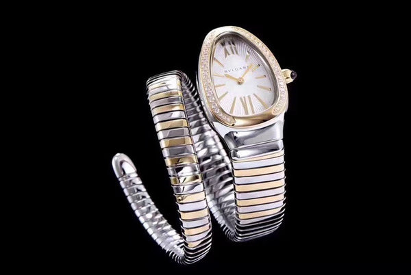 serpenti tubogas 35mm gold steel diamond bezel
