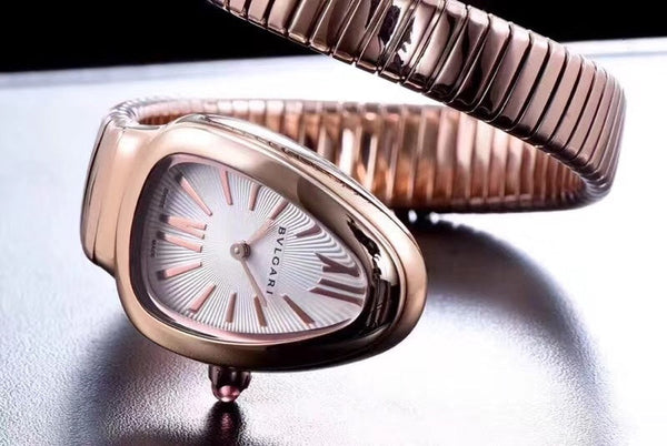 serpenti tubogas 35mm pink gold double spiral
