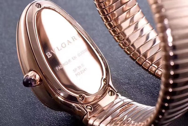 serpenti tubogas 35mm pink gold double spiral