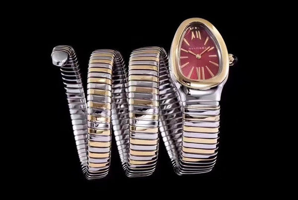 serpenti tubogas 35mm gold silver double spiral