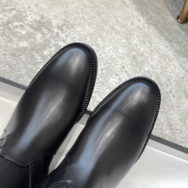 CC 25 Chain High Boots 30mm Black Calfskin 527576